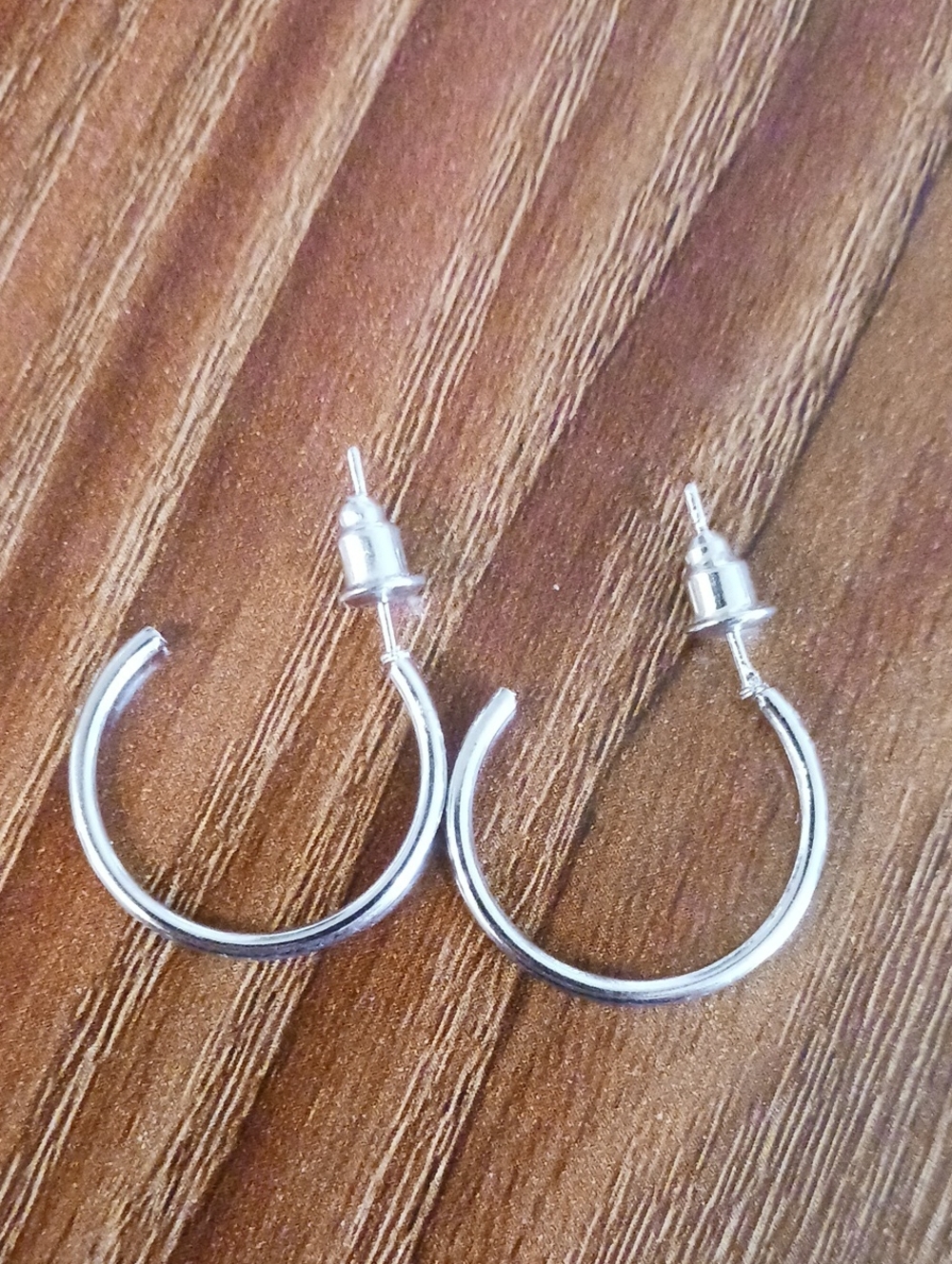 Silver Tone Hoop Earrings